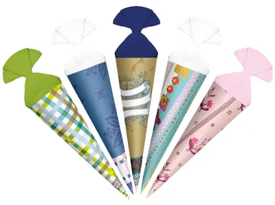 Produktbild von Roth Schultüte 15cm rund 5er Set "Zum Schulwechsel" 5 Stk