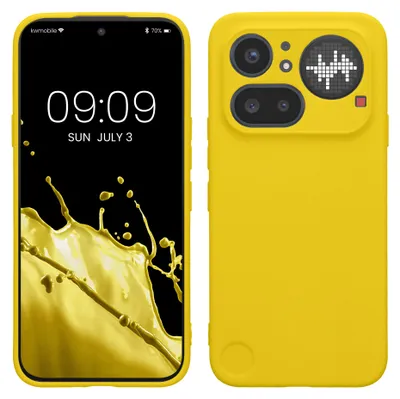 Produktbild von kwmobile Handyhülle für Nothing Phone (4a) Pro Hülle - weiches Handy Silikon Case - Schutzhülle Cover - Strahlend Gelb