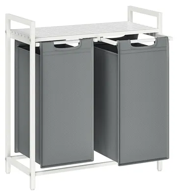 Obrázok produktu pre Košík na prádlo s odkladacím priestorom – organizér na prádlo – úsporný dizajn – 73 x 33 x 72 cm