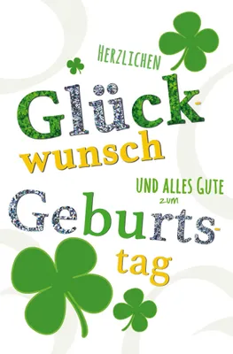 Produktbild von Geburtstag - Glückwunschkarte im Format 11,5 x 17 cm mit Umschlag