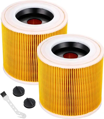 Produktbild von Set mit 2 Filtern für Kärcher Staubsauger WD3 Premium, WD2, WD3P, MV2, MV3 – WD3 Ersatzfilter – 6.414-552.0