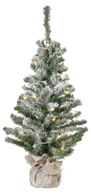 Obrázok produktu pre Miniatúrny vianočný stromček so snehovým efektom a osvetlením, výška 75 cm, umelý, značka Kaemingk