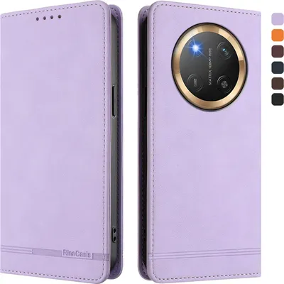 Produktbild von Hülle für Honor X9C/Magic7 Lite, Retro Kunstleder Ständer Klapphülle mit Kartenfächer und Magnetische Violett