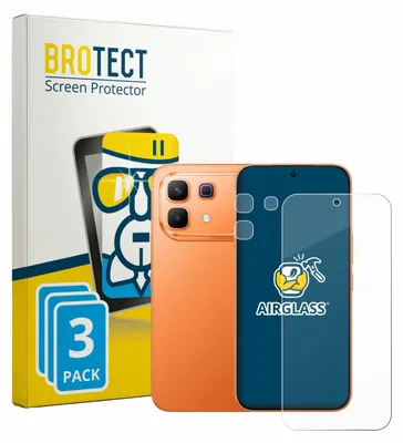 Produktbild von 3x BROTECT Schutzglas für Infinix Note 60 Pro (Display+Kamera) Schutzfolie Panzer Folie Glas Display Schutz klar