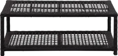 Produktbild von vidaXL Schuhbank Schwarz 80 x 40 x 30 cm Poly Rattan
