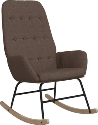 Image de Fauteuil à bascule Taupe Tissu