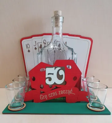 Zdjęcie produktu dla stojak karafka + kieliszki karty  na "50"
