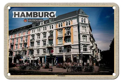 Produktbild von Blechschild Städte Hamburg Sternschanze Altstadt 18x12cm Dekoration