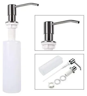 Produktbild von Einbaudispenser aus Edelstahl für Spüle, Seife, Reinigungsmittel, 300ml
