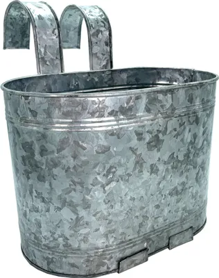 Produktbild von Metall Balkonkasten silber - 31 x 34 x 30 cm - Verzinkt - Blumenkasten Pflanzkasten Pflanztopf