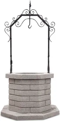 Produktbild von Casa Padrino Jugendstil Gartenbrunnen Grau / Schwarz 119 x 119 x H. 213 cm