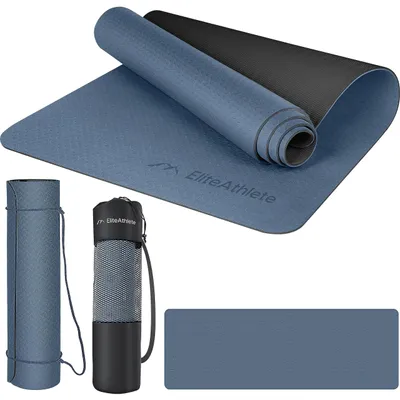 Immagine prodotto di Tappetino per yoga - Tappetino fitness - Antiscivolo - 183 x 61 x 0,6 cm - TPE - Con borsa per il trasporto