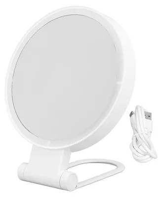 Productafbeelding van Verlichte Make-up Spiegel - Dubbelflijdige Vergrotende Spiegel - LED-Licht - Zwart - Tafel Make-up Spiegel - Ideaal voor Slaapkamer en B...
