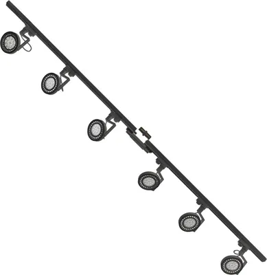 Obrázok produktu pre Rovná čierna 2m súprava s 1-fázovými reflektormi AR111 3028 Zuma Line