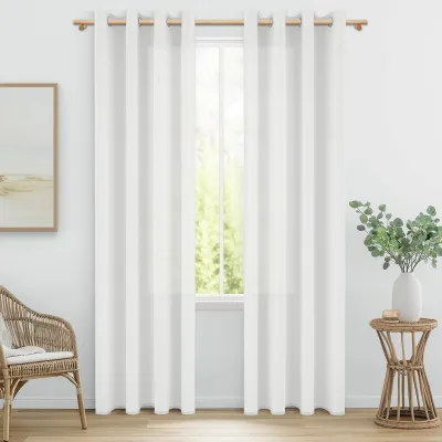 Imagen del producto de Cortinas semitransparentes - Juego de 2 - 140 x 240 cm - Blancas
