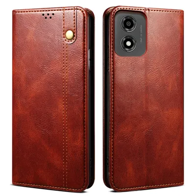 Produktbild von Hülle für Motorola Moto E14 Leder Brieftasche Schutzhülle mit Standfunktion Rot
