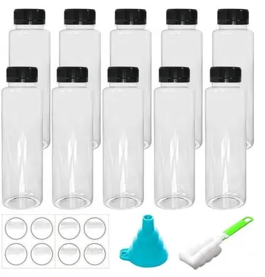 Productafbeelding van Set van 10 Lege Plastic Flessen van 250 ml voor Vullen
