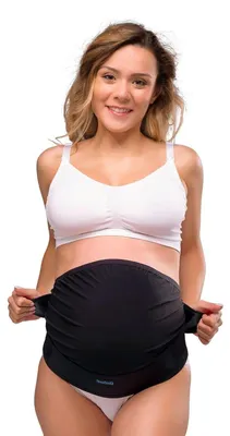 Productafbeelding van Zwangerschapsband - Buikband Ondersteuning - Verlicht Rugpijn - Verstelbare Band - L/XL - Wit