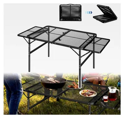 Produktbild von Faltbarer Campingtisch Klappbar Gartentisch Leicht und Tragbar 90×60×39cm
