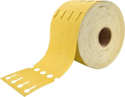 Produktbild von CombiCraft Tyvek Schlaufenetiketten Gelb 250x25mm 4-Spurig - 1500 Etiketten pro Rolle