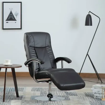 Immagine prodotto di The Living Store Poltrona TV in ecopelle nera