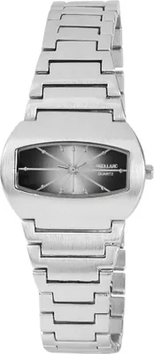 Produktbild von Analog Damenuhr Armbanduhr Edelstahl Gliederarmband silberfarben Quartzwerk