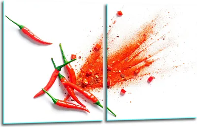 Produktbild von Herdabdeckplatten 2x40x52 Glaskeramikkochfeld 2-Teilig Glas Spritzschutz Chili