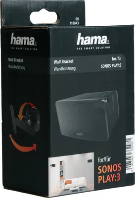 Produktbild von Hama 00118043, Wand, 5 kg, Schwarz, Wand, -80 - 80°, 360°