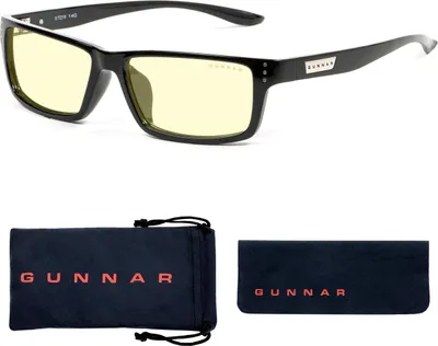 Produktbild von Gunnar Optiks Riot, Uni, Rechteck, Mode, Schwarz, Nylon-Polymer, Bernstein