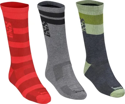 Produktbild von iXS Unisex Freizeitsocken, 3 Paar , Multicolor - Mehrfarbig, L