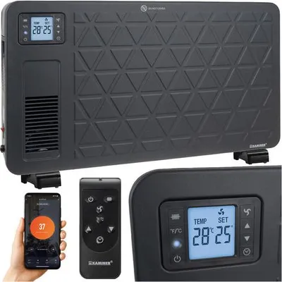 Zdjęcie produktu dla Elektryczny grzejnik konwektorowy, 2300 W, sterowanie przez Wi-Fi, czarny