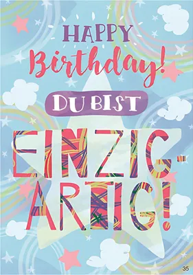 Produktbild von Musikkarte Überraschung Motiv 35, Happy Birthday! Du bist einzigartig