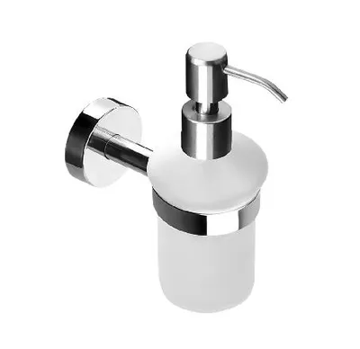 Immagine prodotto di Sanela Accessori in acciaio inox - Distributore di sapone con supporto, vetro satinato/acciaio inox lucido SLZD 14