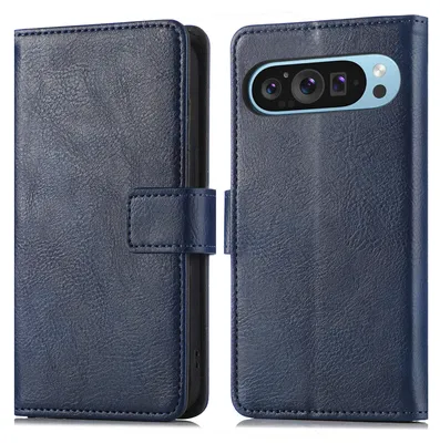 Imagen del producto de Funda Tipo Libro de Lujo para Google Pixel 9 / 9 Pro - Azul oscuro