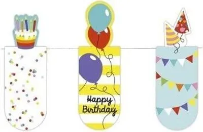 Produktbild von Magnetlesezeichen 3er Set, magnetisches Lesezeichen, Happy Birthday