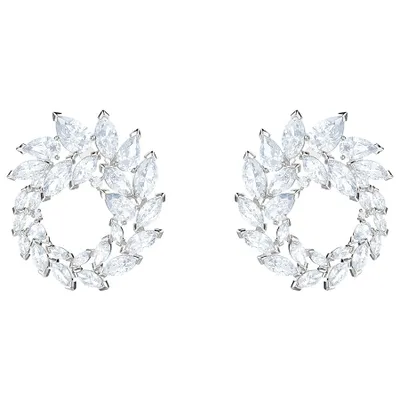 Produktbild von Swarovski Kreisohrringe 5419245 Louison silber weiß
