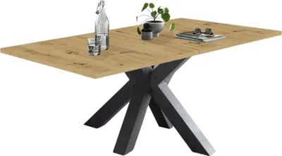 Produktbild von Esstisch ausziehbar Ela 1 140 x 90 x 75 Esszimmertisch Graphit/Asteiche 13502-140