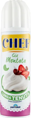 Produktbild von Parmalat Chef Panna Süßwaren Produkt auf Basis von Sahne Creme-Spray Sprühdose 250g,Schlagsahne Frei von Konservierungsstoffen + Italian Gourmet Polpa 400g Dose
