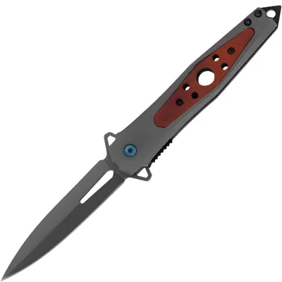 Image de Couteau Pliant Outdoor VN-40958 - Pratique et Élégant en Gris/Marron KP40958