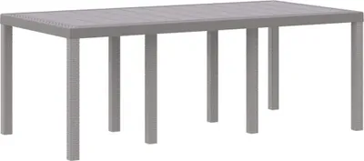 Obrázok produktu pre Záhradný stôl Svetlosivá 200 x 100 x 73 cm polyratan