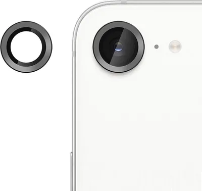 Immagine prodotto di Vetro protettivo da 9H per fotocamera per Apple iPhone 16e, ultrasottile, anti-impronta, nero