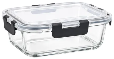 Produktbild von Relaxdays Frischhaltedosen 12er Set, 9 Größen, Glas, luftdichte Klickdeckel, mikrowellengeeignet, Glasdosen, transparent, KI-generiertes Bild