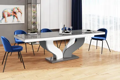 Produktbild von Design Esstisch Tisch HEB-222 Hochglanz ausziehbar 160 bis 256 cm