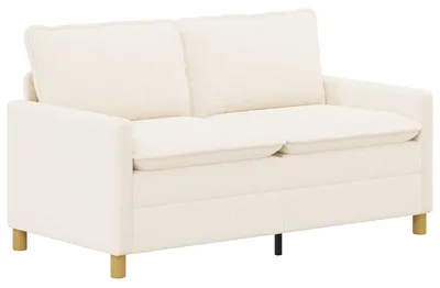 Zdjęcie produktu dla vidaXL Sofa w kolorze kremowym 156 x 81 x 87,5 cm, materiałowa