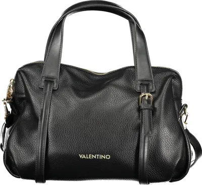 Produktbild von Elegante Schwarze Damenhandtasche mit Logo und Recyceltem Material