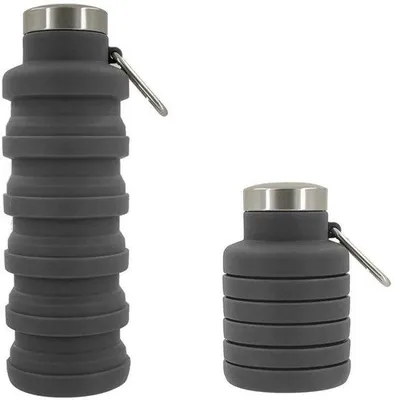 Immagine prodotto di Bicchiere pieghevole in silicone da 500 ml - Pieghevole - Resistente alle perdite - Leggero - Ecologico e sicuro