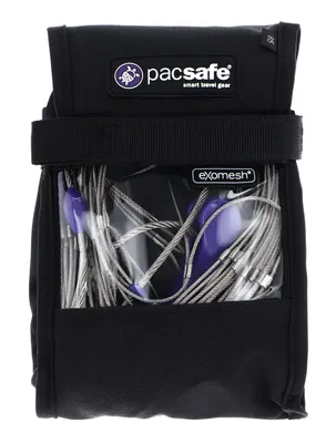 Image de pacsafe filet de sécurité accessoires pour sacs à dos 85 L Anti-Theft Backpack & Bag Protector L Black noir argenté