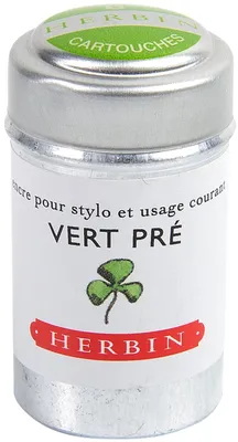 Produktbild von J. HERBIN Dose mit 6 Patronen Kleegrün für Standardfüller