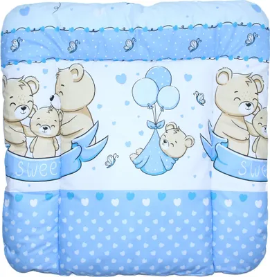 Produktbild von Baby Wickelauflage 70 x 85 cm Wickeltischauflage Auflage für Wickeltisch - 02. Sweet Blau