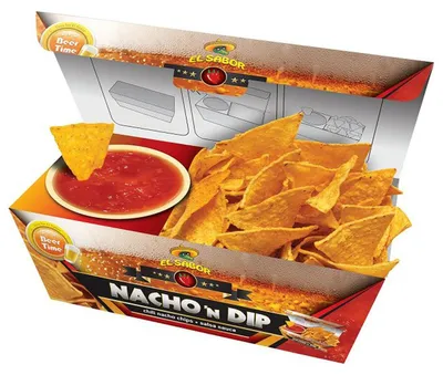 Produktbild von El Sabor Nacho n Dip Chili Nachos mit Salsa Dip servierfertig 175g